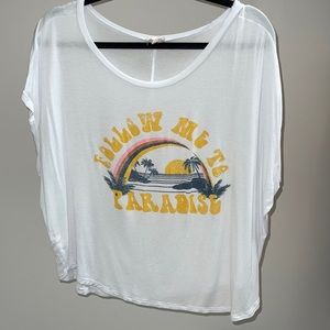 Hem & Thread. White with print. Large